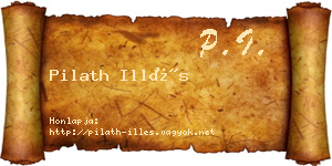 Pilath Illés névjegykártya